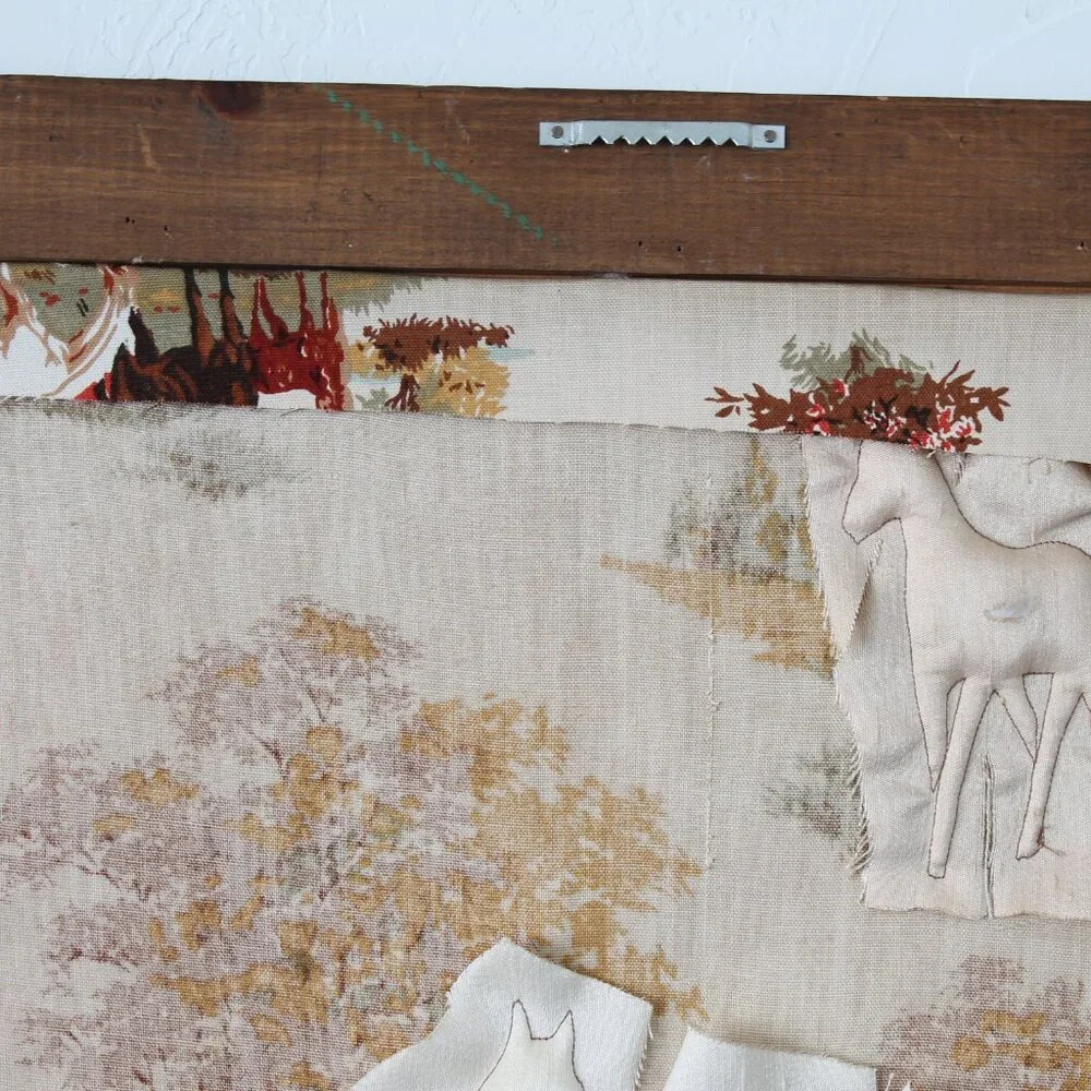 Vintage-Inspired Horses Wall Art Print in Brown and Tan
